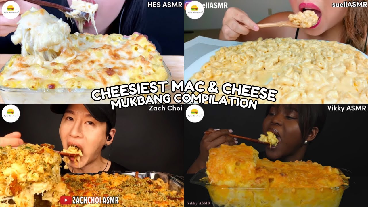 ASMR | CHEESIEST MAC & CHEESE MUKBANG COMPILATION |