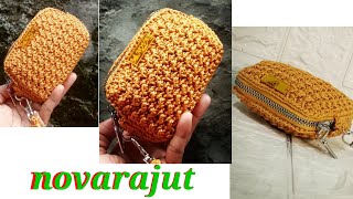 crochet II tutorial dompet koin rajut  mini model terbaru sangat mudah untuk pemula(coin purse)