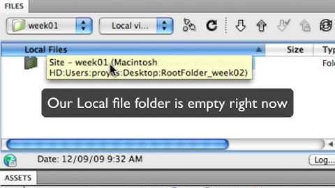 Site Definition using CS4 Dreamweaver