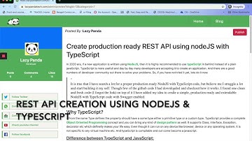 Create production ready REST API using nodeJS with TypeScript