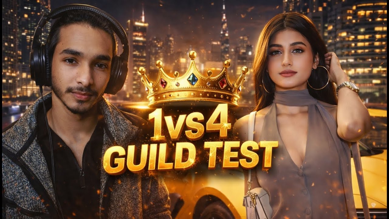 FREE FIRE LIVE GUILD TEST 🤯🚀 AND 4 VS 4 COSTUM CHALLENGE 🔊🖥️