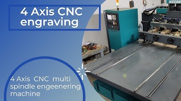 4 axis CNC multi spindle engraving machine
