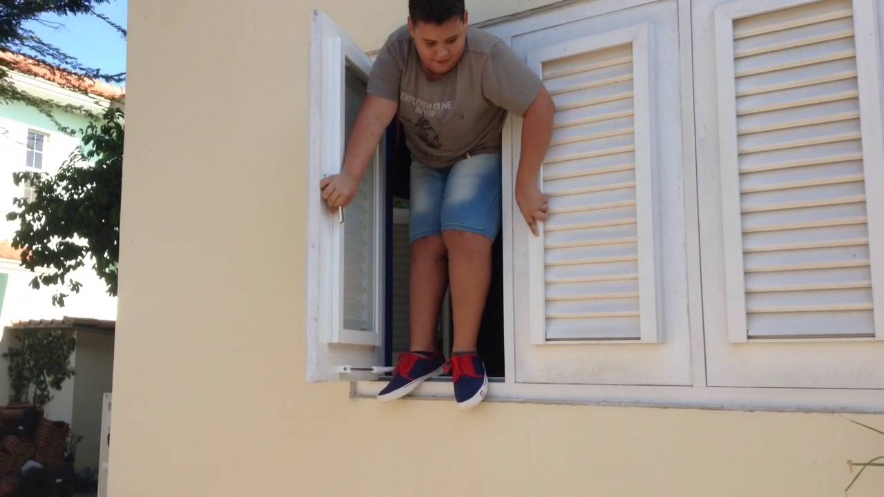 Guy Falls Out Window