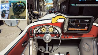 Driving Vintage Taxi Through the City | Taxi Life: City Driving Simulator | Steering Wheel Gameplay screenshot 5