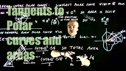 Tangents to polar curves, area under polar curves