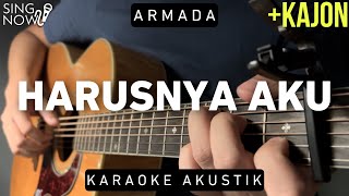 Harusnya Aku - Armada (Karaoke Akustik + Kajon) screenshot 3