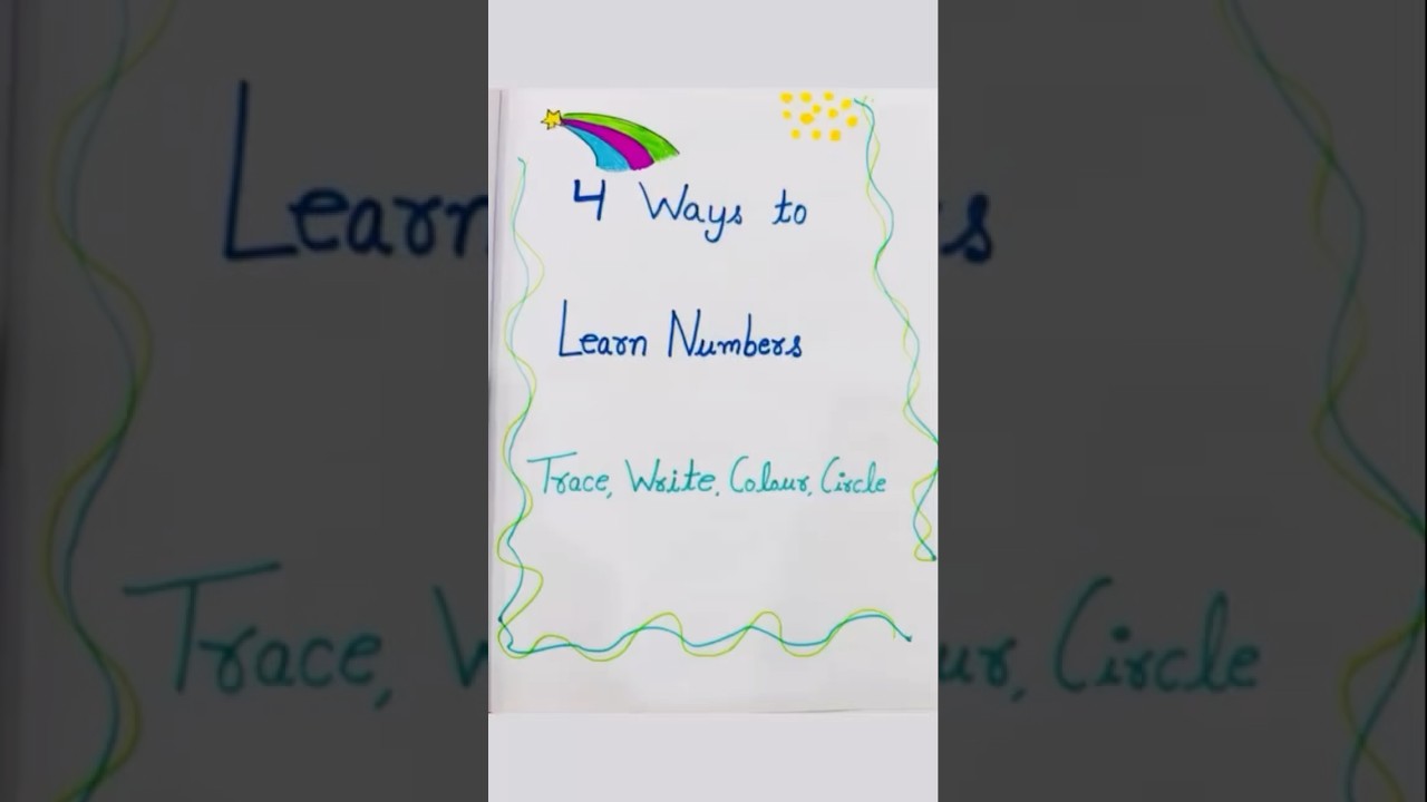 ✨ 4 Fun Ways to Learn Numbers | Trace, Write, Colour & Circle ✏️🎨