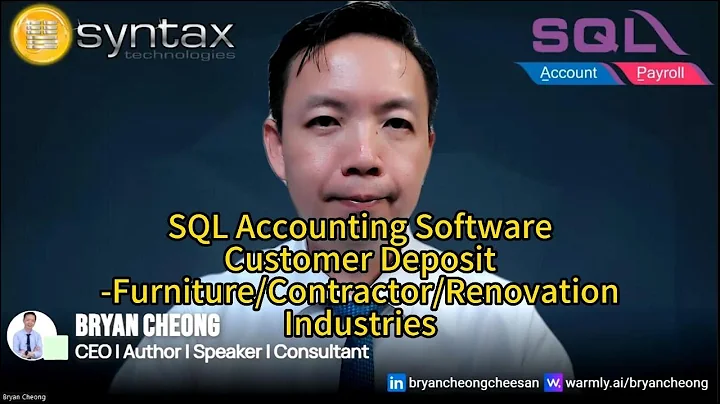 SQL Accounting Software-Customer Deposit-Furniture/Contractor/Renovation Industries