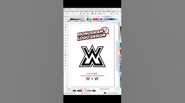 W & W | Monogram Logo Design in Coreldraw #arex_id  #shorts #graphicdesign #coreldraw #logodesign