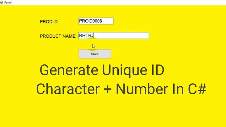 C# Generate Unique ID | Character and Number | In Visual Studio C# | Anmol c# Tutorial