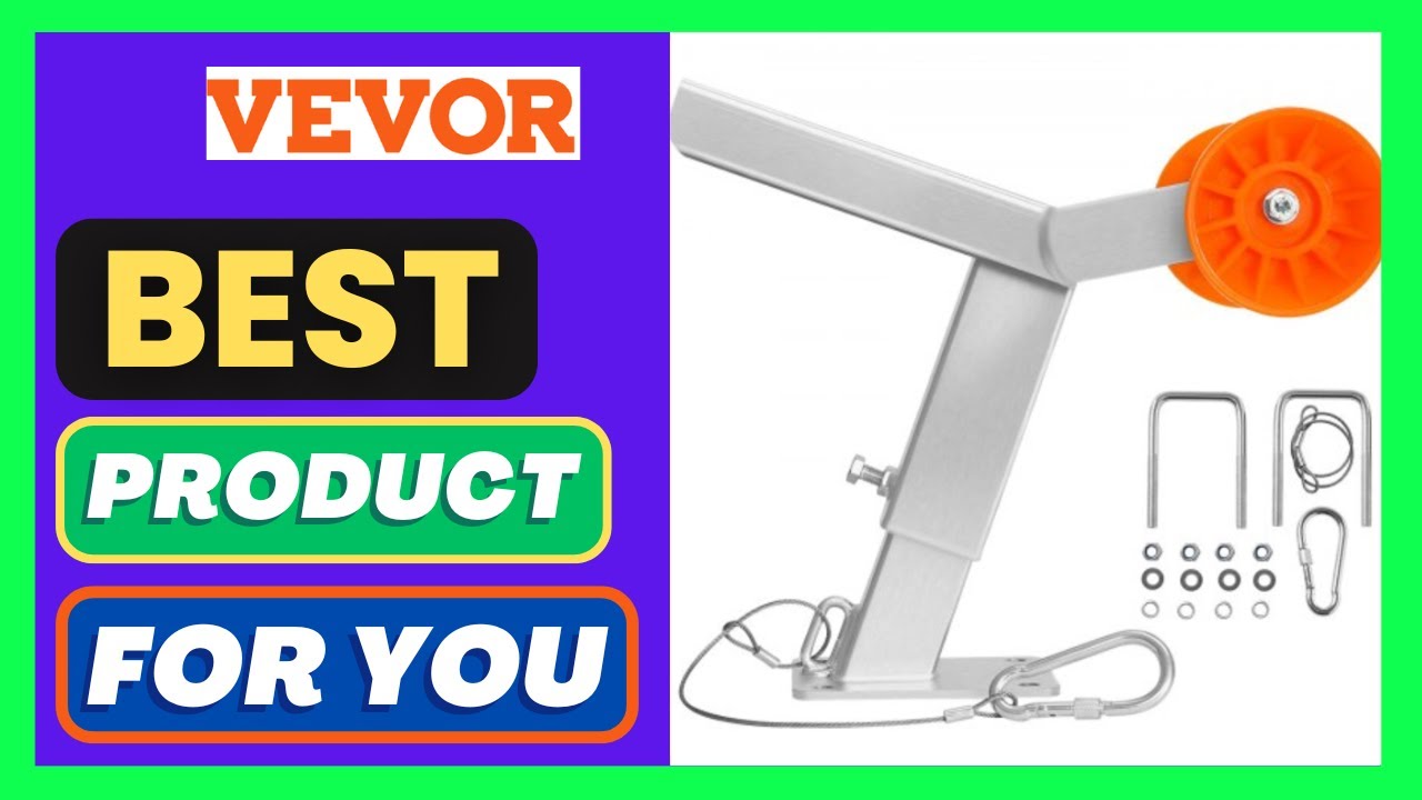 VEVOR Boat Trailer Winch Stand with Roller, Adjustable Height 14.3-21.6 Inches, Boat