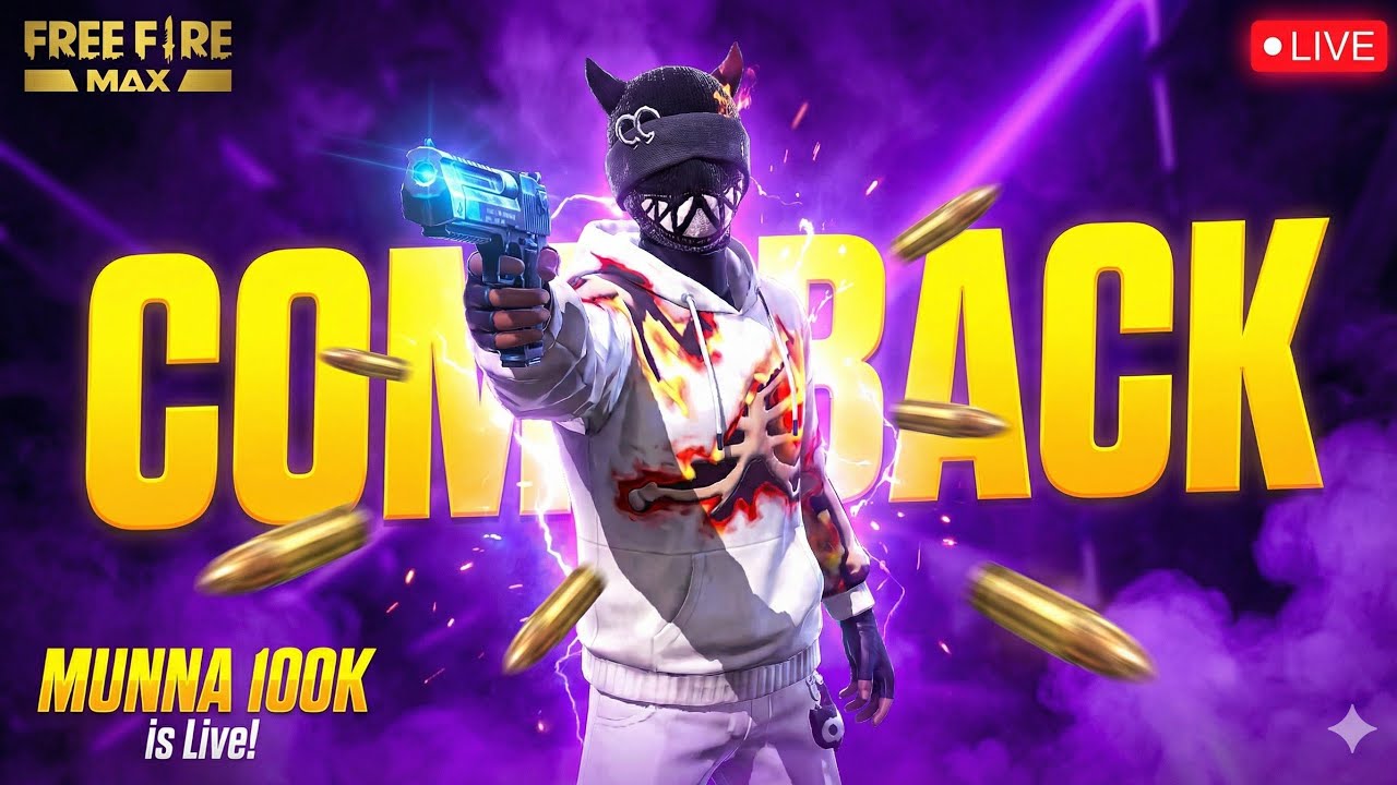 COME BACK IN FREE FIRE 🔥👑 No Mercy Gameplay 🎯Free Fire Live🤯