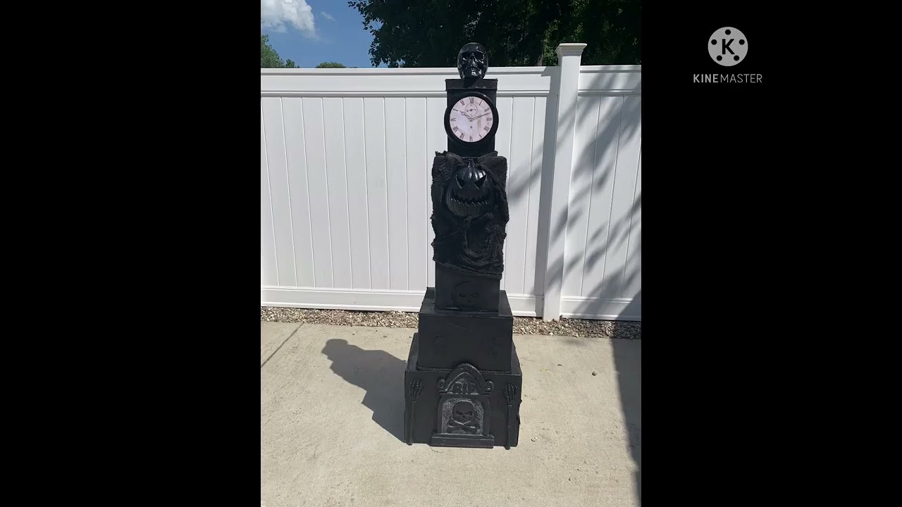 DIY Cheap Halloween Grandfather Clock Decoration
