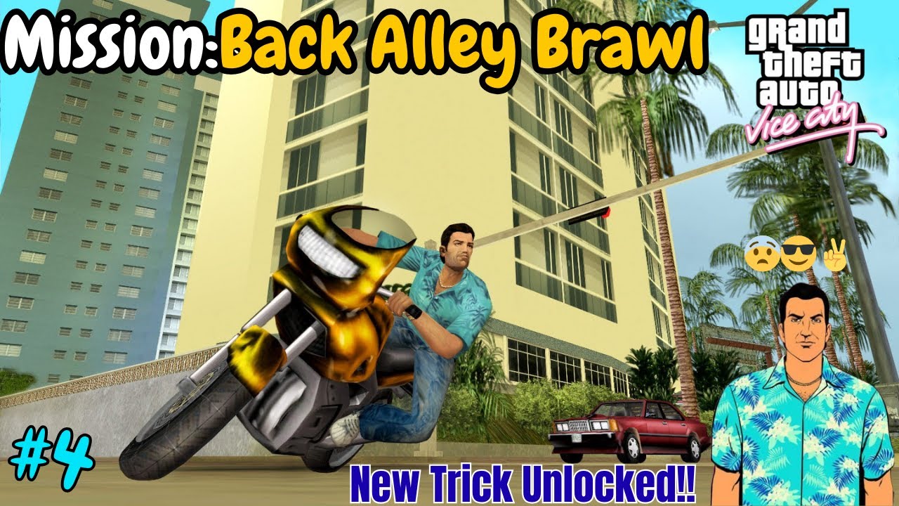 GTA VICE CITY Mission:Back Alley Brawl #4 |New Trick||Gameplay Walkthrough|