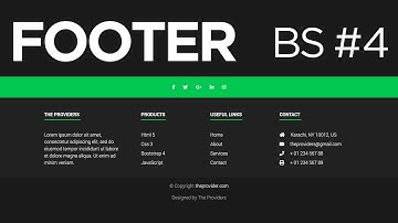 How to Create Responsive Footer using HTML & Bootstrap 4 | Professional Footer Design