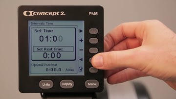 Setting Up a Time Interval Workout on a Concept2 Indoor Rower or SkiErg