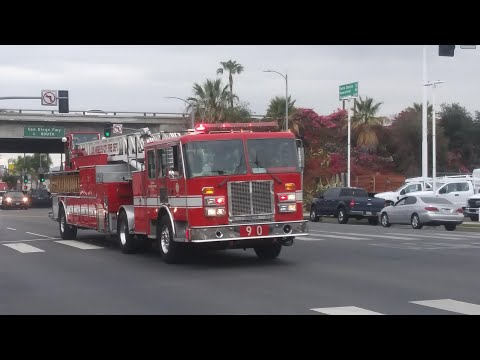 LAFD Light Force 90 Responding