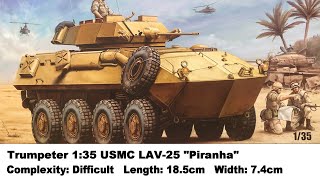 Trumpeter 1:35 USMC LAV-25 Piranha Kit Review