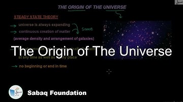 The Origin of The Universe, General Science Lecture | Sabaq.pk