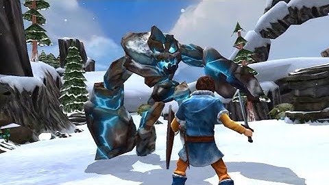 Beast Quest android mobile game defeating ice golem gameplay walkthrough part 02 (iOS, Android)