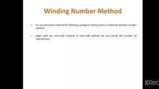 CG: Inside Test- Winding Number Method