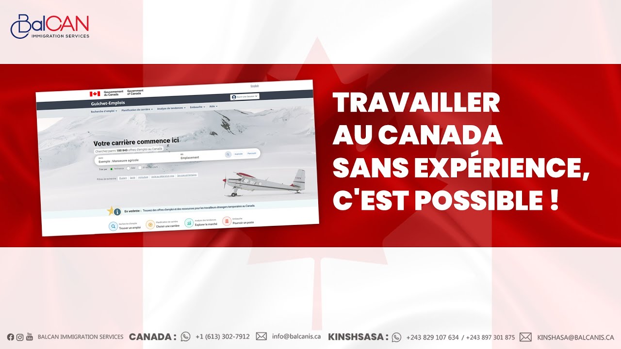 Travailler au Canada sans expérience, c'est possible - YouTube
