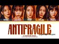 LE SSERAFIM ANTIFRAGILE (Japanese Ver.) Lyrics (Color Coded Lyrics)