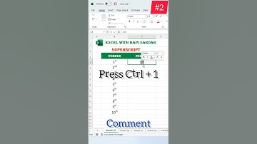 #2 | Superscript | How to use Superscript in Ms Excel | #msexcel #exceltricks #viralreels #reels
