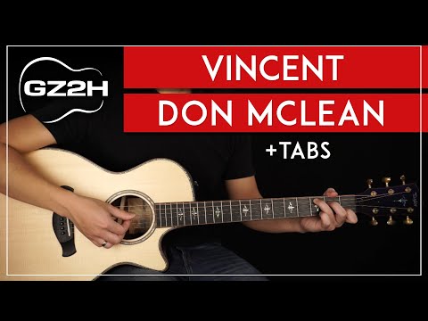 Vincent Guitar Tutorial (Starry Starry Night) Don Mclean Guitar Lesson |Fingerpicking + TAB|