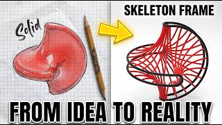 Fusion 360 Tutorial: Turn a Solid Shape into a Wireframe Skeleton