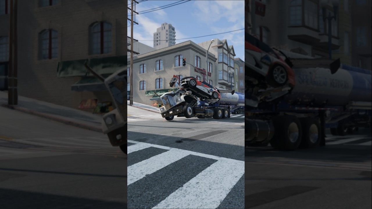 High-Speed Crash in Slow Motion | BeamNG Drive Shorts 