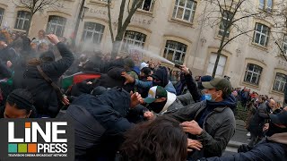 Marche des femmes. Heurts entre militants pro-Palestine et pro-Israël / Paris - France 08 mars 2024