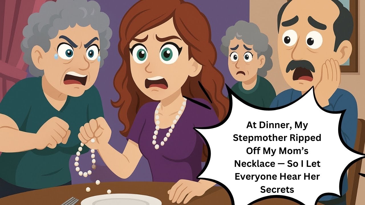 At Dinner, My Stepmother Ripped Off My Mom’s Necklace — So I Let Everyone Hear Her Secrets