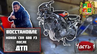 Дал вторую жизнь разбитому мотоциклу  Восстановление Honda CB 600 F3 после ДТП