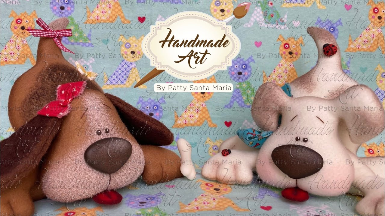 Petra y Paco: perritos colección Animales Encanta2 (muñecos de fieltro/paño lency)