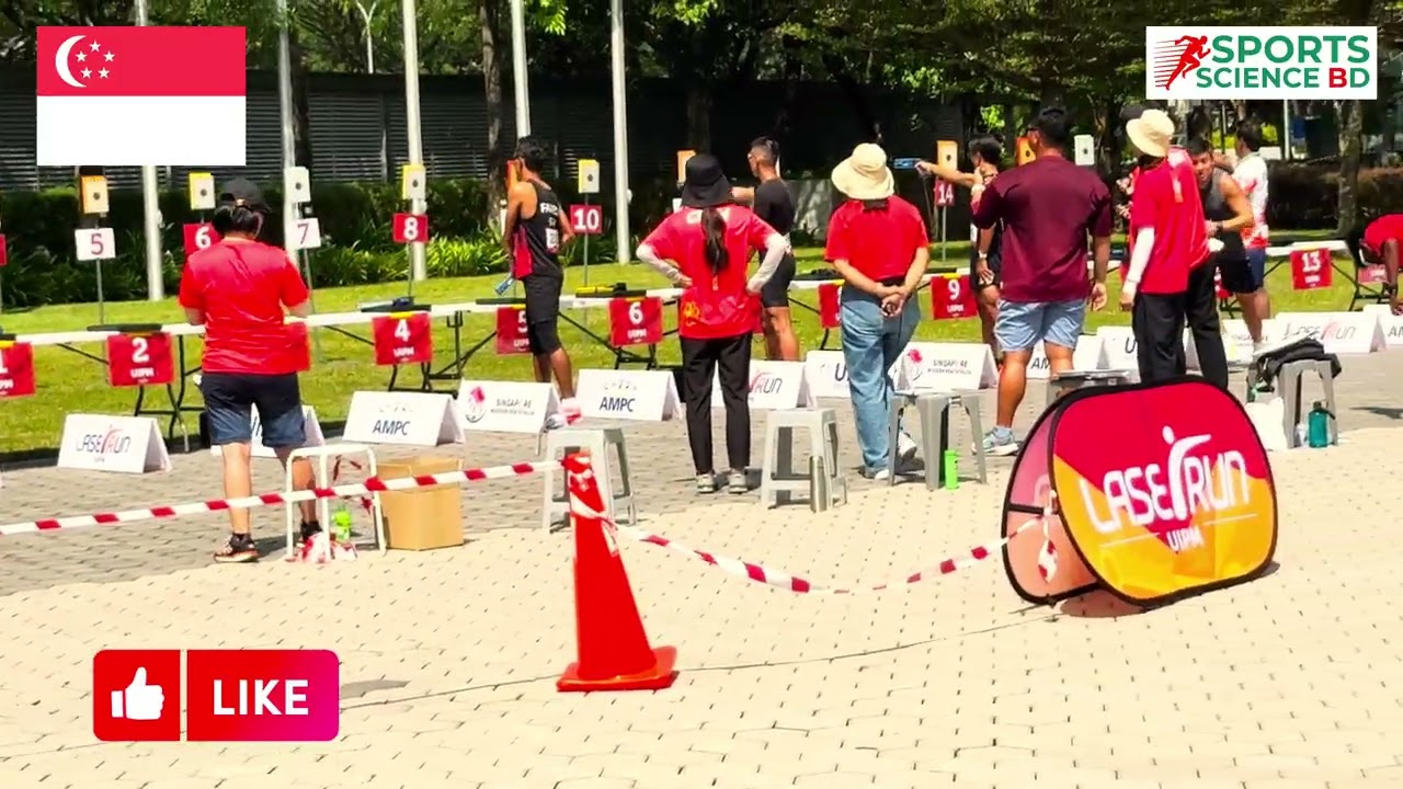 “UIPM Global Laser Run | Singapore City Tour 🇸🇬 | Action at the Singapore Sports Hub!”