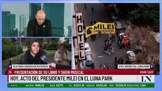 Milei en el Luna Park: se espera que el presidente cante en el escenario