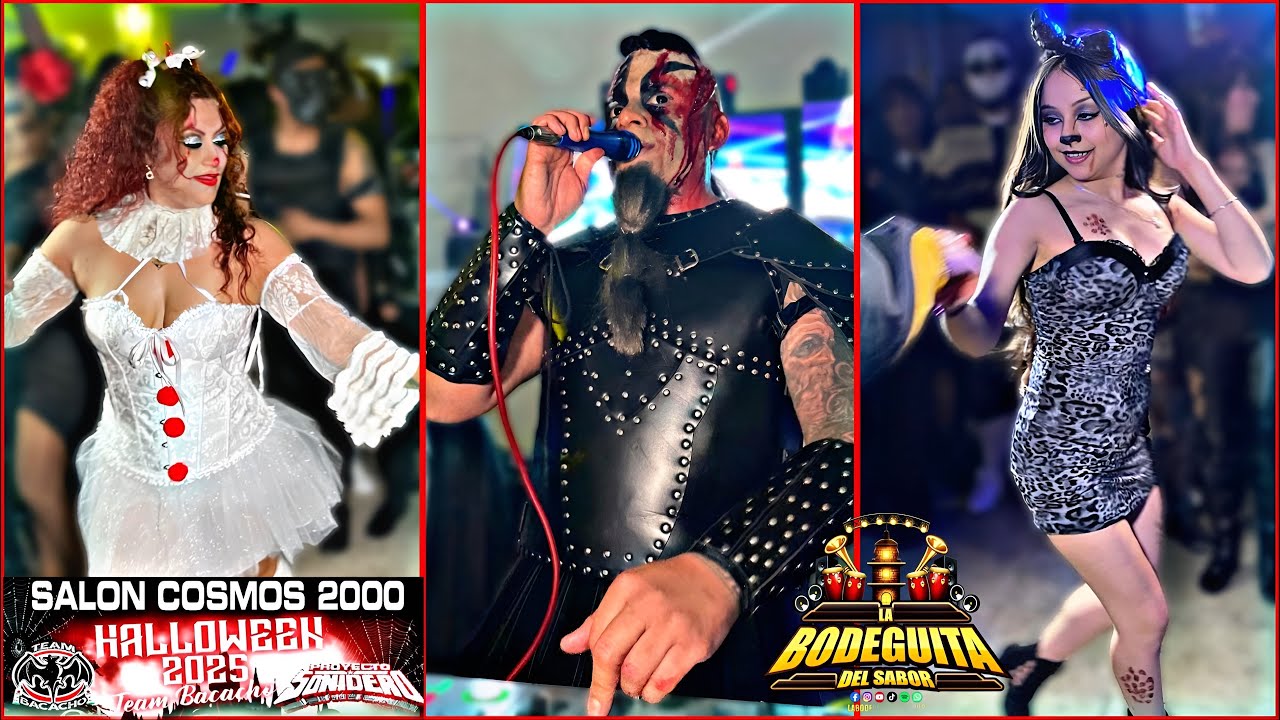 Caribeans 🎃 Halloween TEAM Bacacho y Proyecto Sonidero 2025 💀 salón cosmos 2000