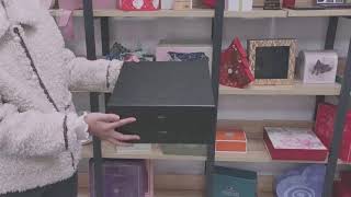 Medium Square Black Magnetic Gift Box
