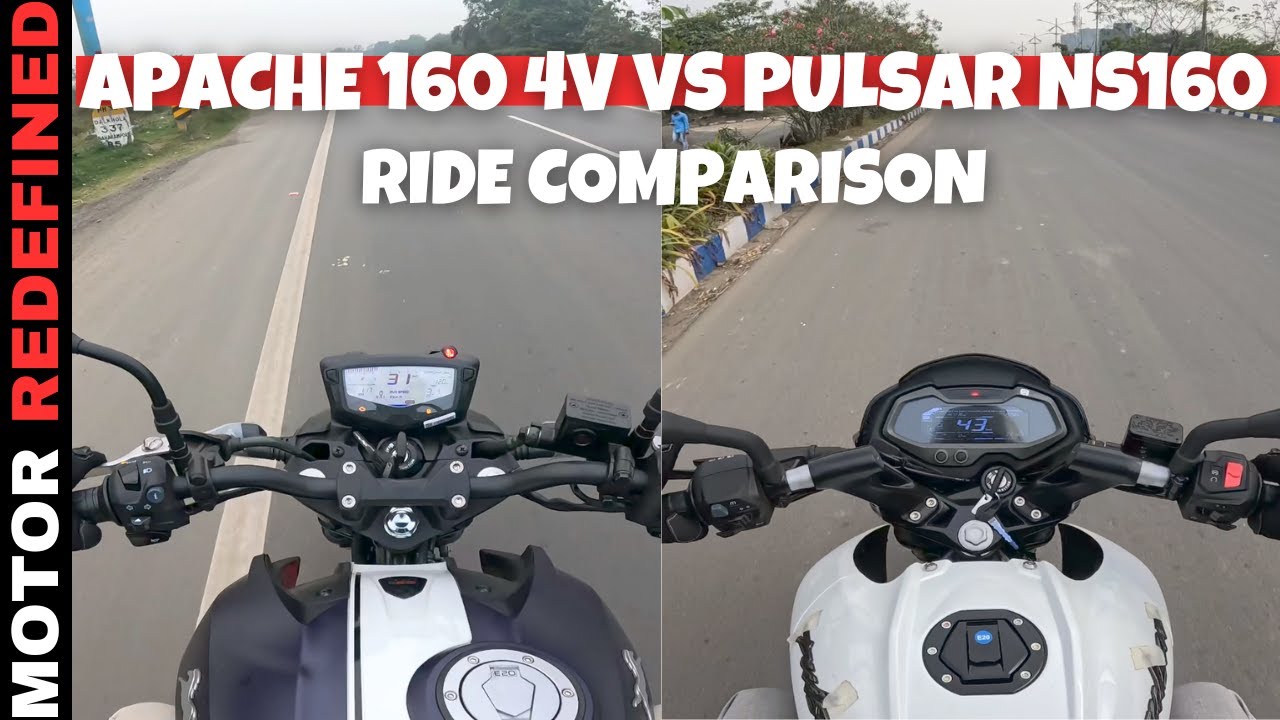 Finally TVS Apache RTR 160 4V Vs Bajaj Pulsar NS160 Ride Comparison is Here | Best Kaun??