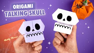 картинка: Оригами Череп из бумаги | Бумажная поделка на Хэллоуин  | Origami Paper Skull