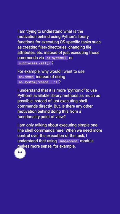 Why use Python's os module methods instead of executing shell commands ...