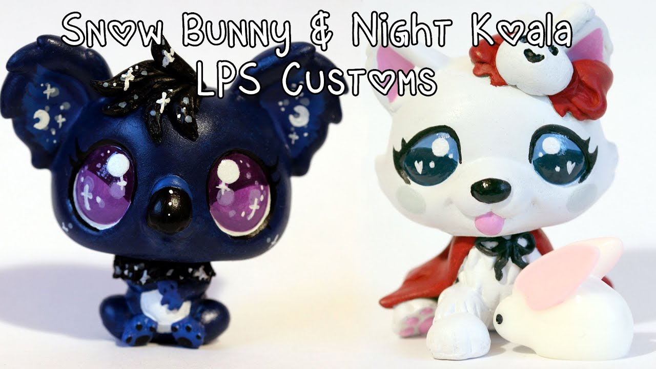Lps Snow Rabbit Night Koala & Snow Bunny LPS Customs! - YouTube