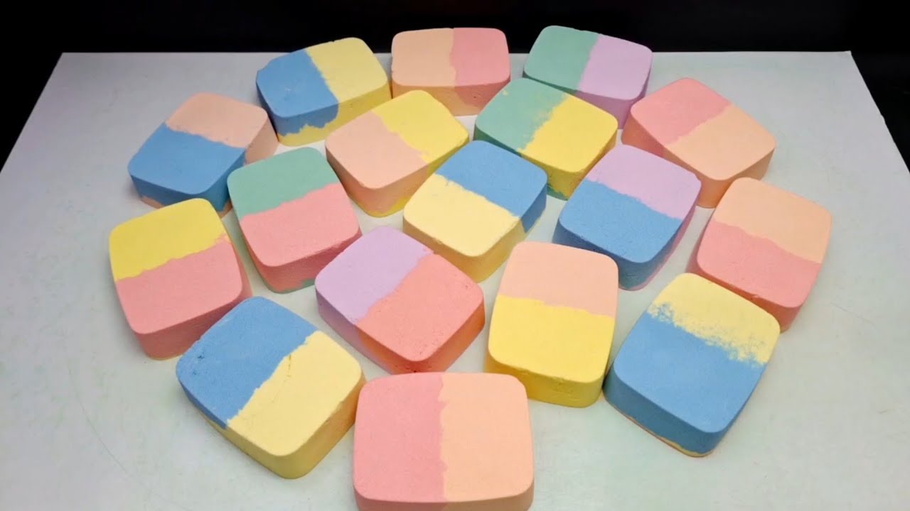 ASMR baking soda | Pastel blocks