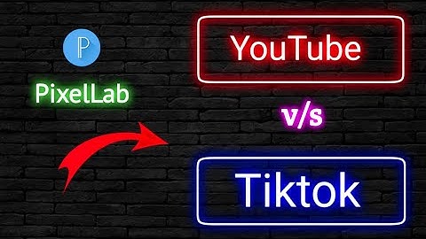 PixelLab Neon Glowing Text Editing || YouTube vs Tiktok 2.O🔥