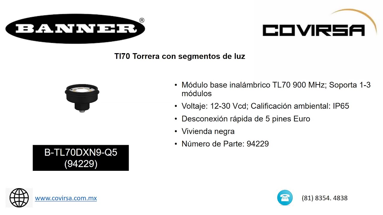 BANNER BTL70DXN9Q5 (94229) YouTube