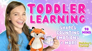 Toddler Learning  Learn Shapes, Counting, & Emotions | Best Learning Videos For Toddlers | For Kids