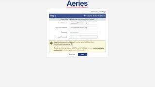 Spanish: Creating a Student Aeries Account