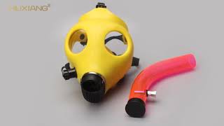 Yellow Silicone Mask Bong With Acrylic Tube Modelwmgj0029