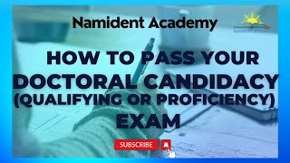 How to pass your doctoral candidacy (qualifying or proficiency) exam #phd #graduateschool #academia